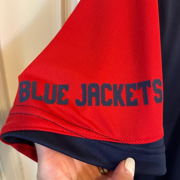 Reebok Center Ice NHL Columbus Blue Jackets Play Dry Polo Shirt Size Medium - Picture 5 of 10